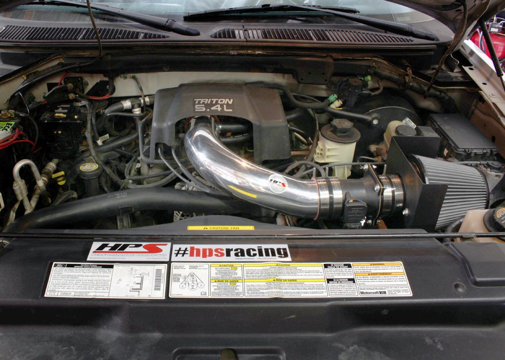 HPS Performance Air Intake Kit 2001-2003 Ford Lobo 5.4L V8, Includes Heat Shield, 827-540