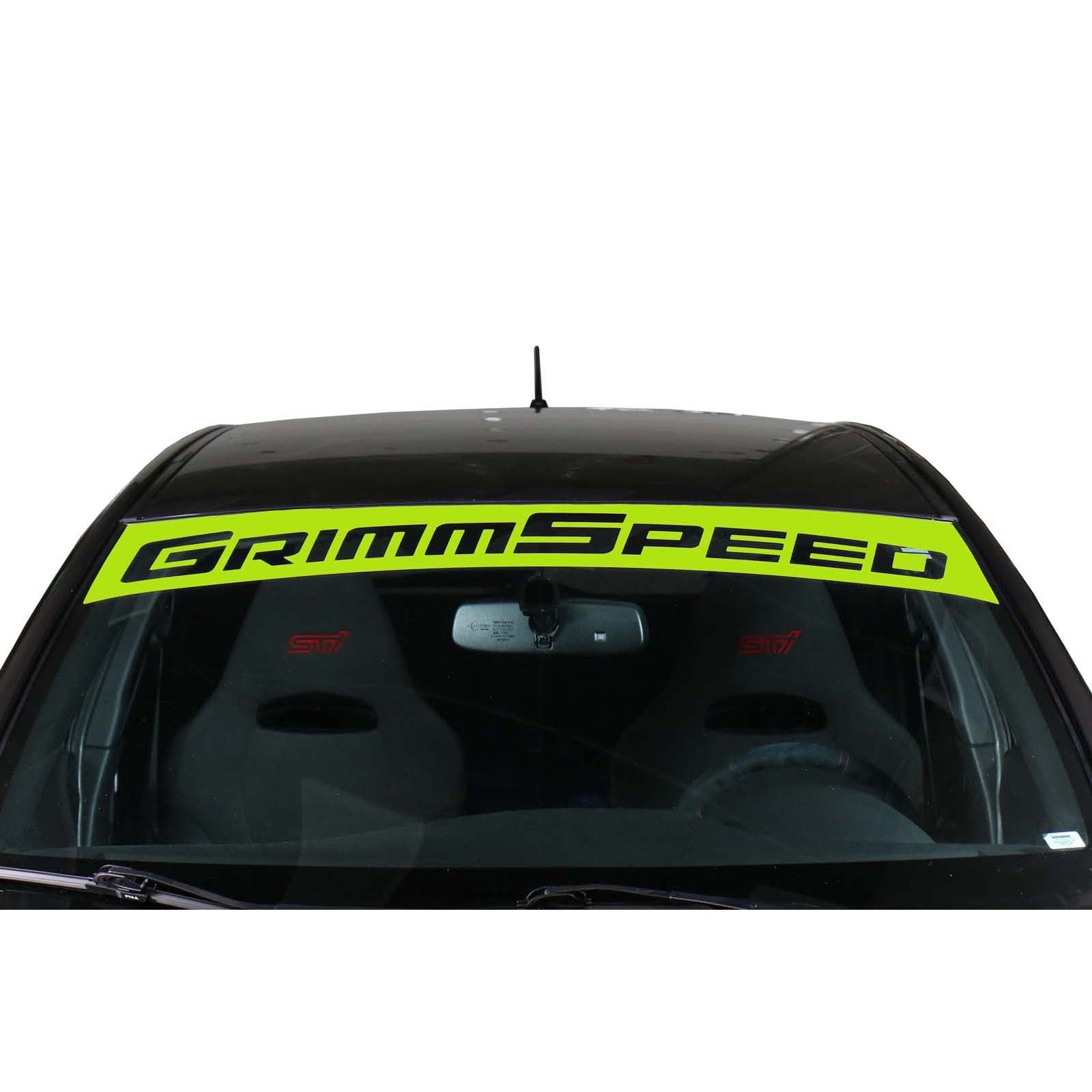GrimmSpeed Windshield Banner Neon Green - Universal