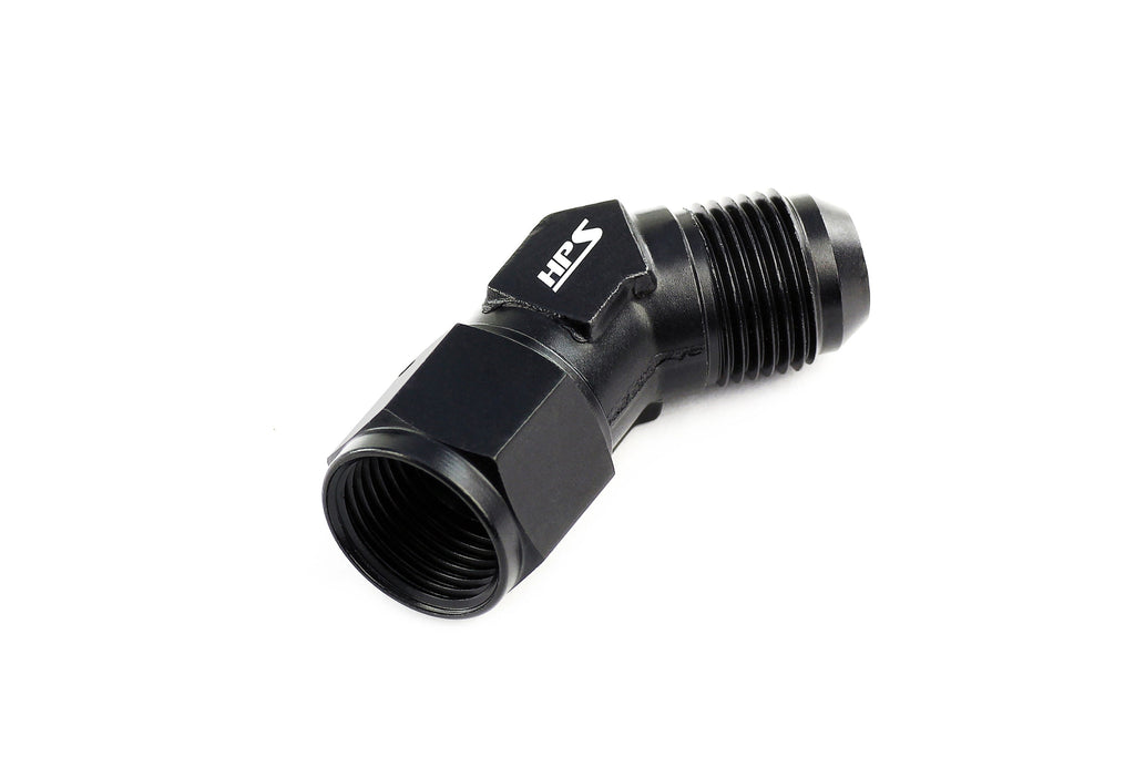 HPS Performance AN Male to Female Swivel Adapter, Aluminum, Black