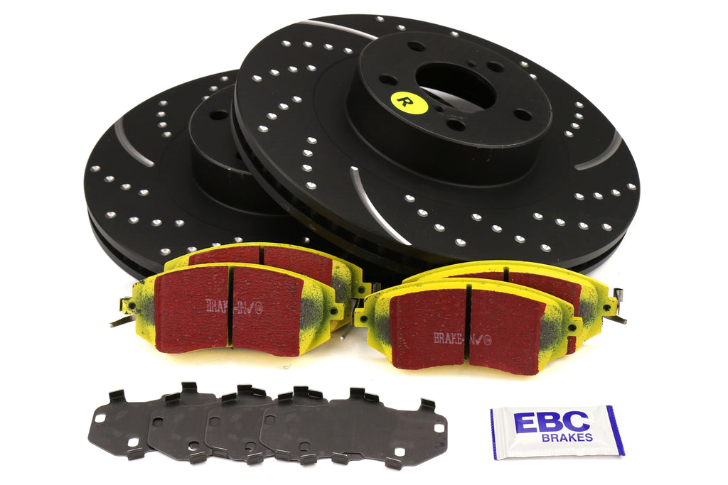 EBC S5K Yellowstuff Pad and GD Rotor Front Kit - 2013-2026 Subaru BRZ / Toyota GT/GR86 / Scion FR-S (W/ Vented Rear Rotors)