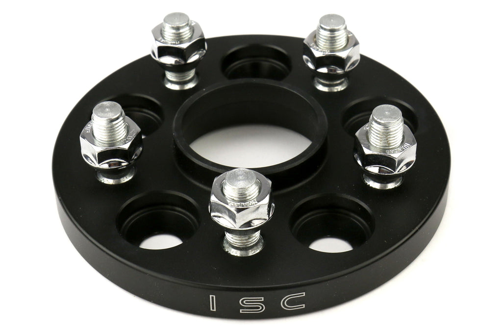 ISC Suspension Wheel Spacers 5x100 15mm Black Pair - Subaru Models (inc. 2002-2014 WRX