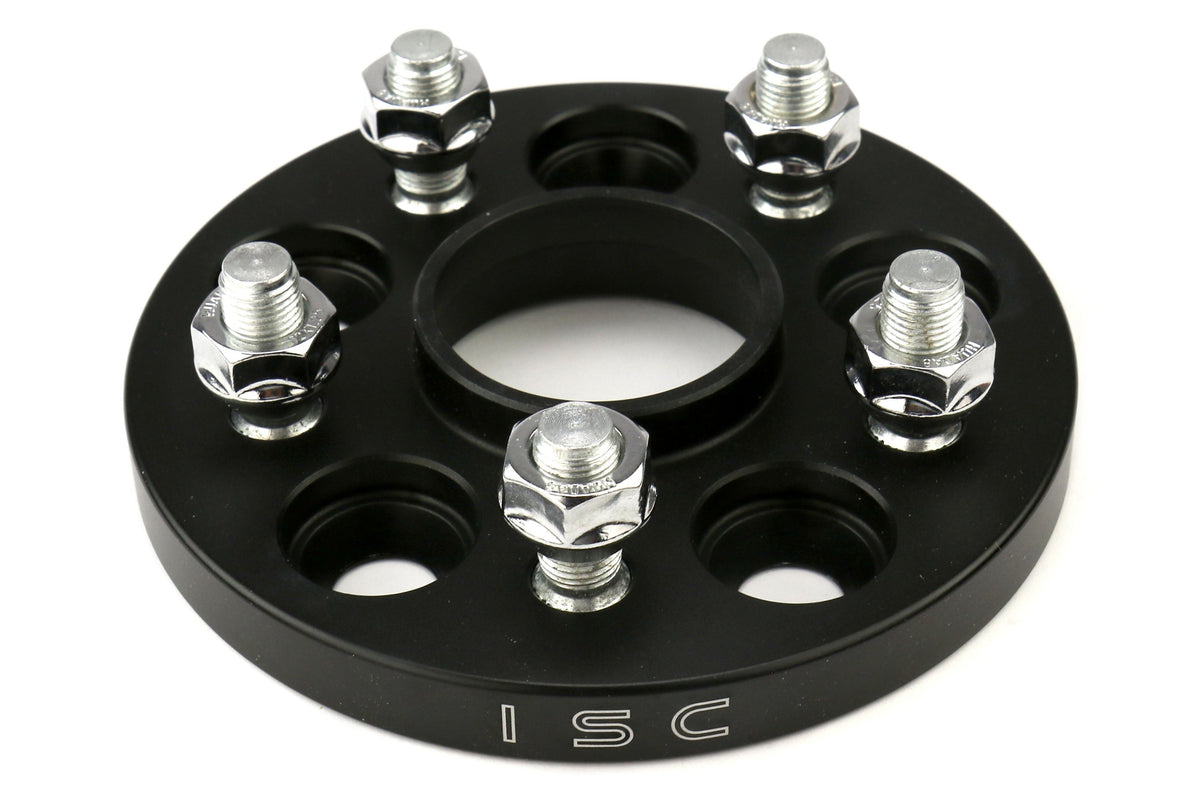 ISC Suspension Wheel Spacers 5x100 15mm Black Pair - Subaru Models (inc. 2002-2014 WRX