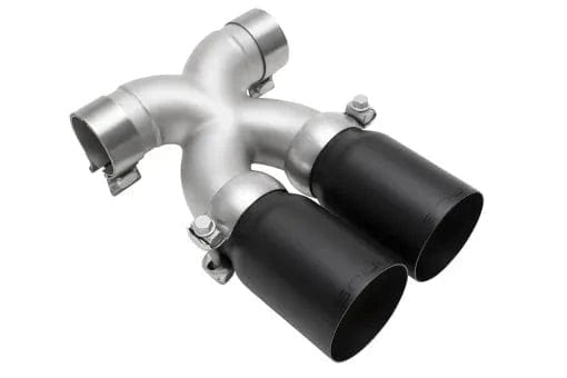 Porsche 987.2 / 981 Cayman / Boxster Bolt-On X-Pipe With Tips - Straight Cut Single Wall