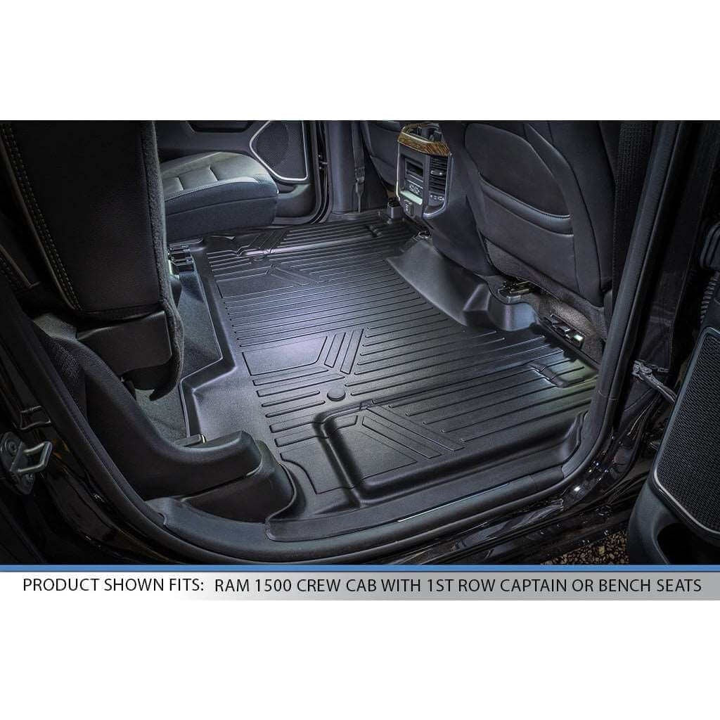 SmartCoverageTM Floor Liners For 2019 - 2024 Ram 1500 Crew Cab Vinyl (1st Row Bench)