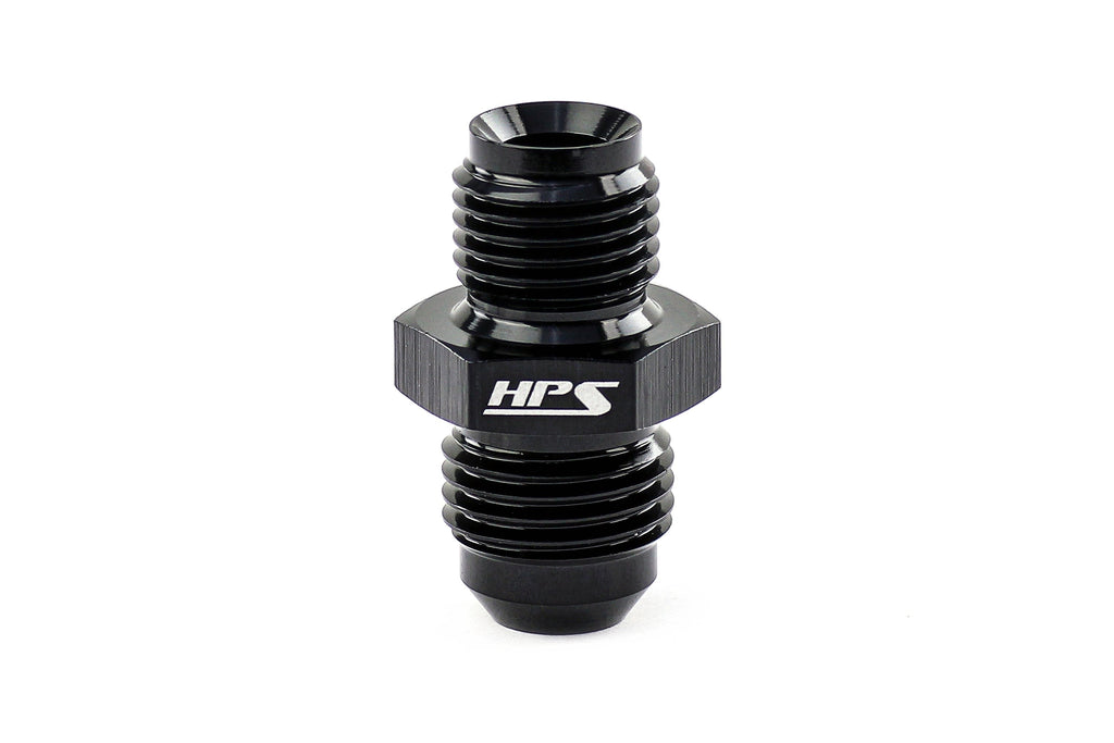 HPS Performance AN Male to Inverted Flare Male Power Steering Adapter, Aluminum, Black