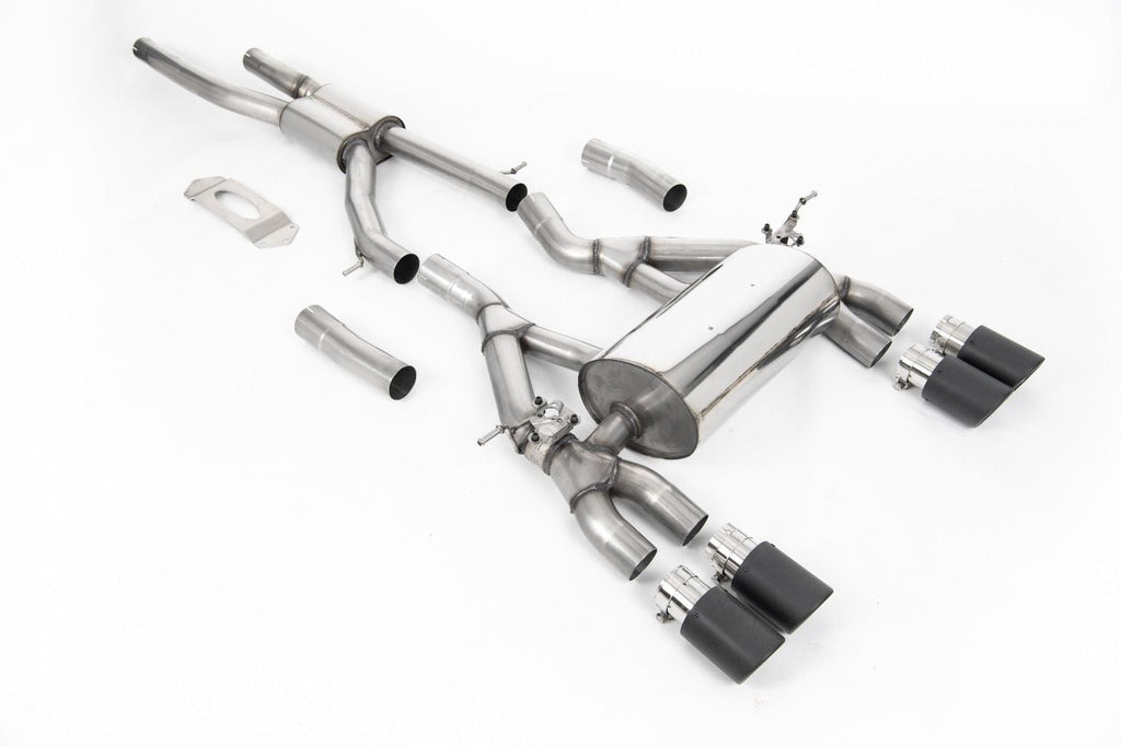 F80 / F82 GPF / OPF BACK ROAD EXHAUST SYSTEM WITH POLISHED GT-90 TRIMS