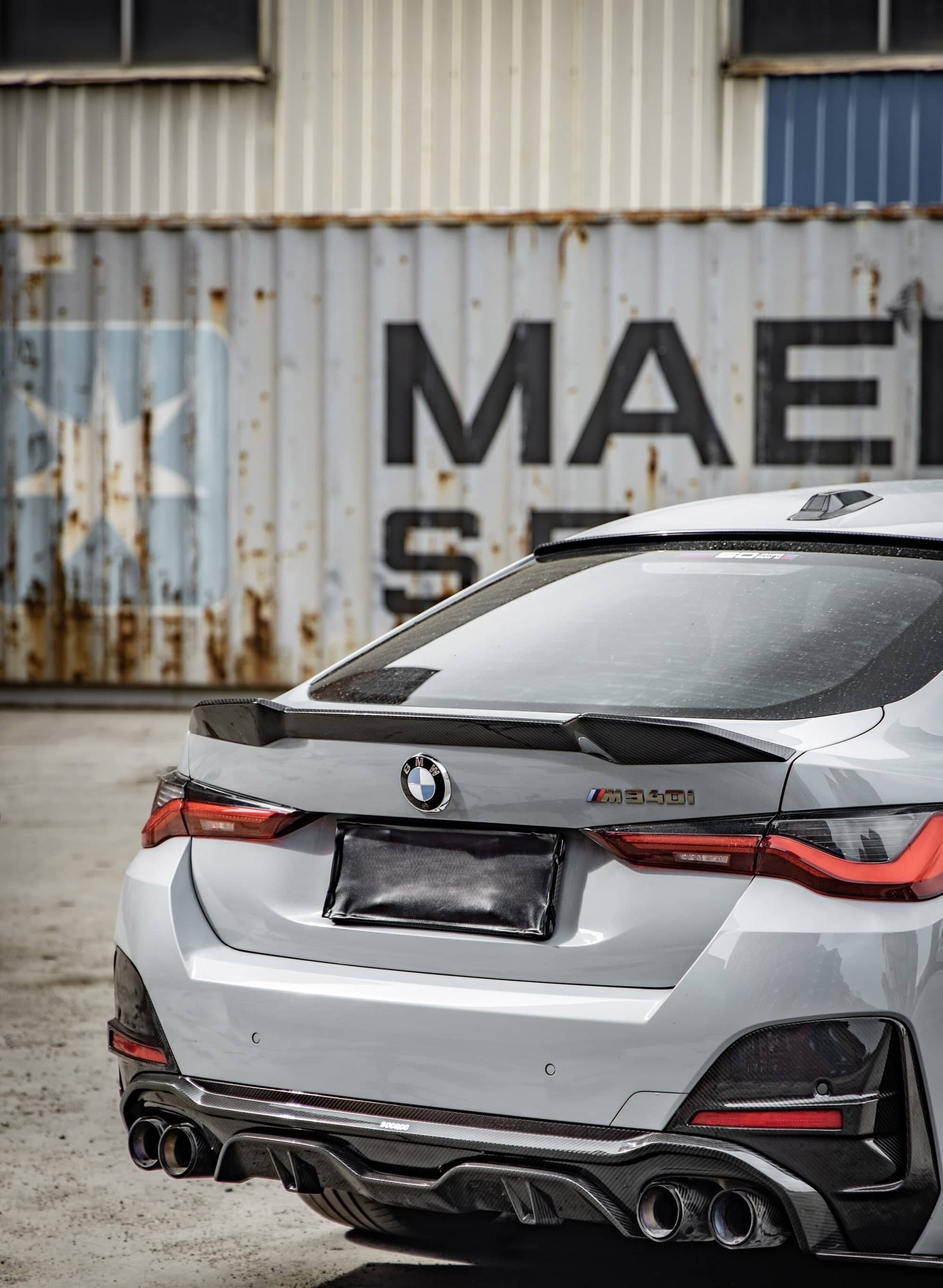 G26 SQ Style Dry Carbon Rear Bumper Trim