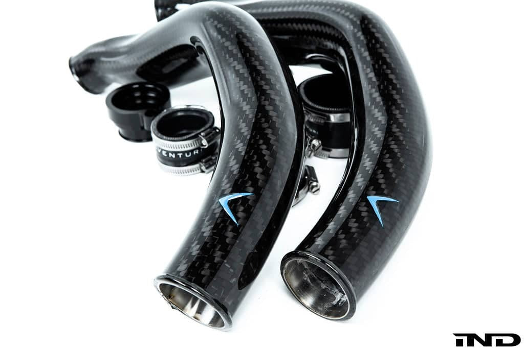 Eventuri BMW F8X M2C M3 M4 S55 Black Carbon Charge Pipe Set - Gloss