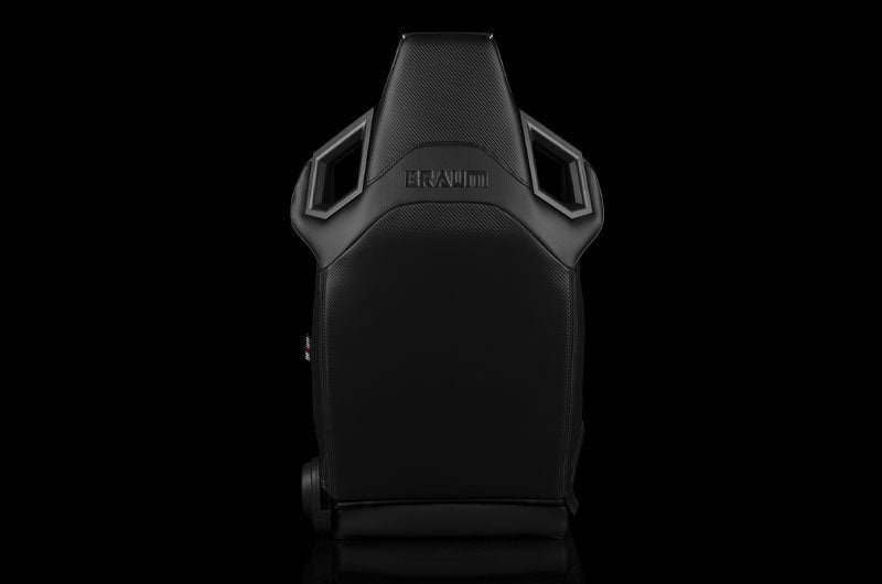Braum Alpha X Series Sport Seats - Black Polo Fabric (Grey Stitching) Pair - Universal