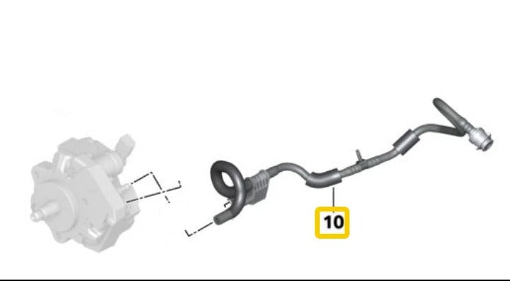 BMW E70 X5 xDrive35d Fuel Feed Hose W/ Sensor OEM 13537806960