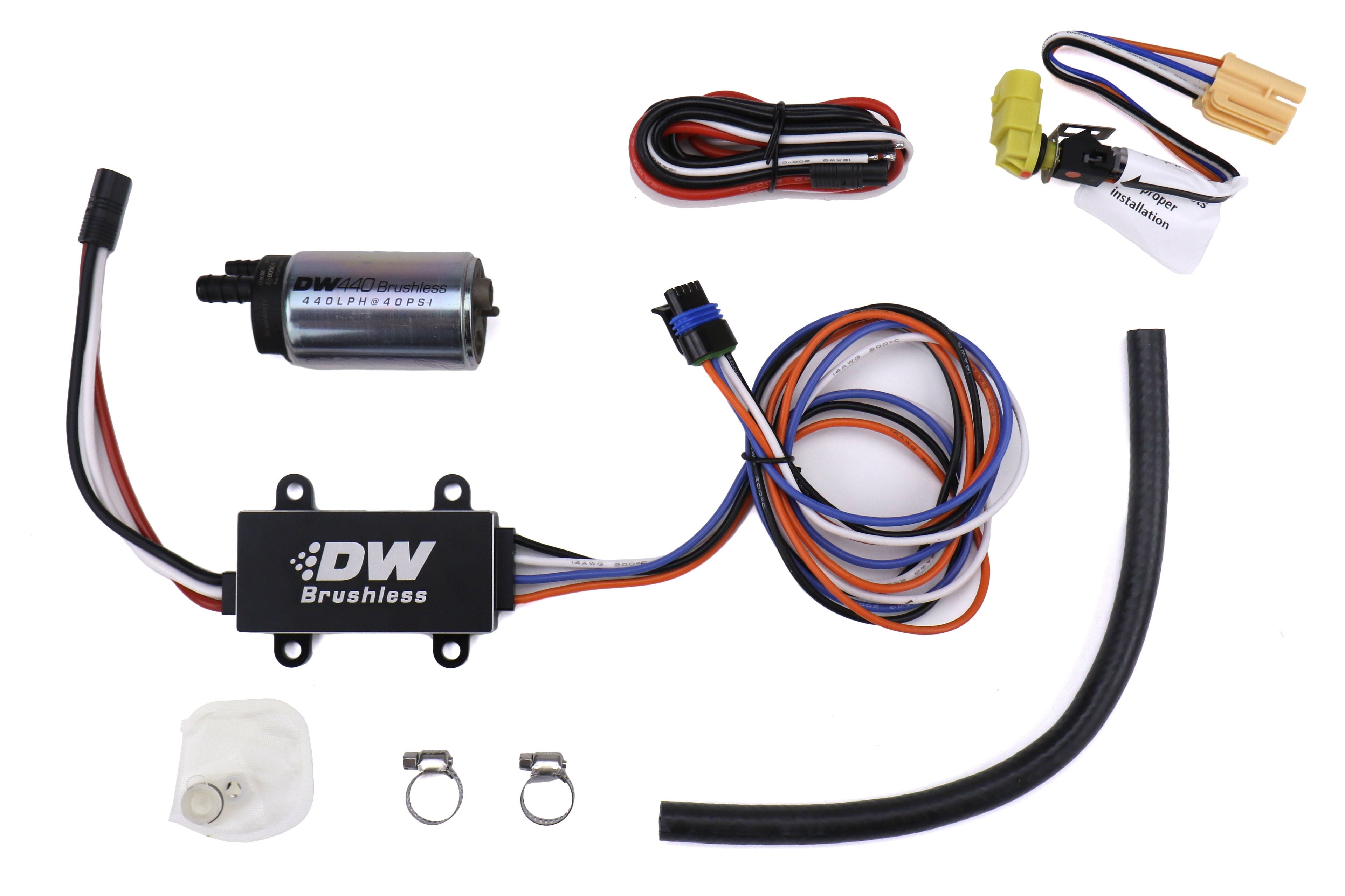 DeatschWerks DW440 440lph Brushless Fuel Pump with Single Speed Controller - Universal