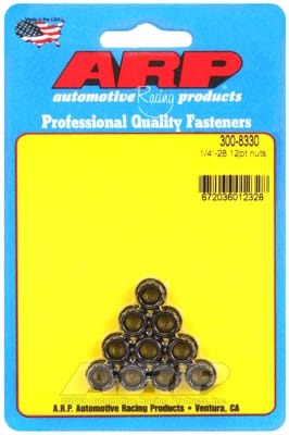ARP 1/4in -28 12pt Nut Kit (Set of 10)