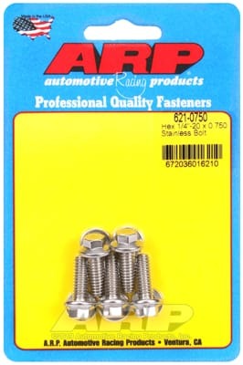 ARP 1/4in x 20 - .75in UHL Hex SS Bolt (Set of 5)