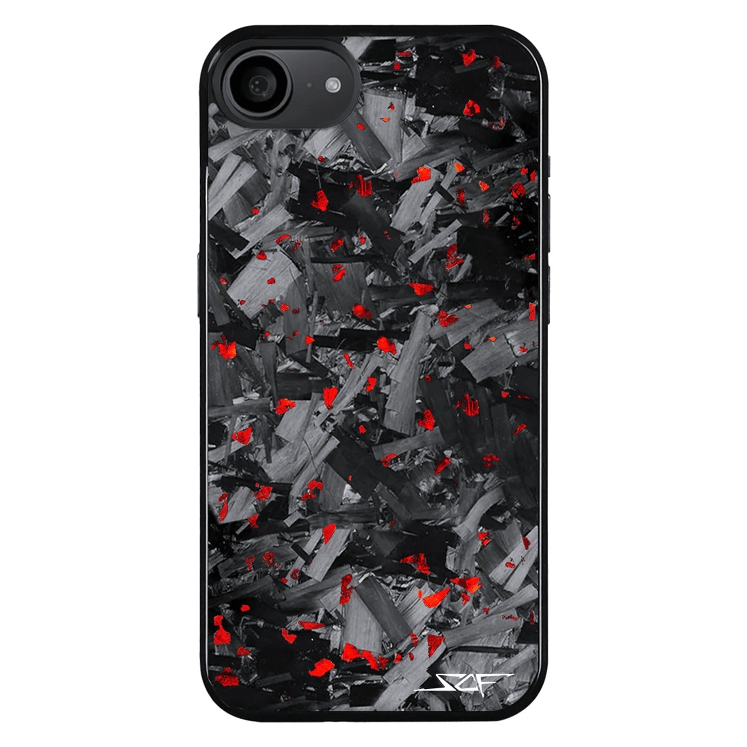 iPhone | Red Flake Forged Chunk Carbon Fiber Case | CLASSIC Series