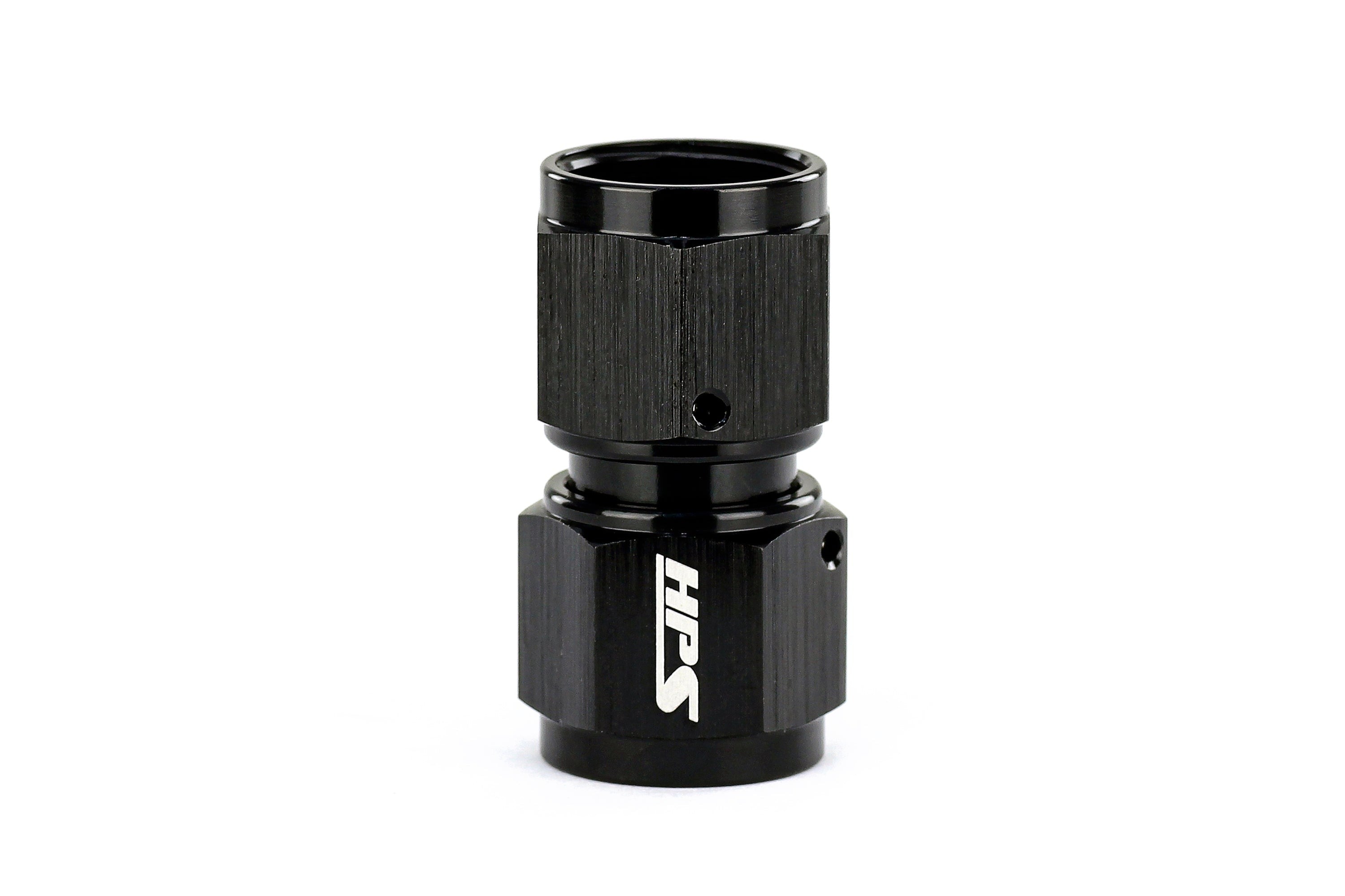 HPS Performance AN Female to Female Swivel Coupling Adapter, Aluminum, Black