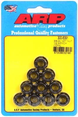 ARP 3/8-24 1/2 Socket 12pt Nut Kit (Set of 10)