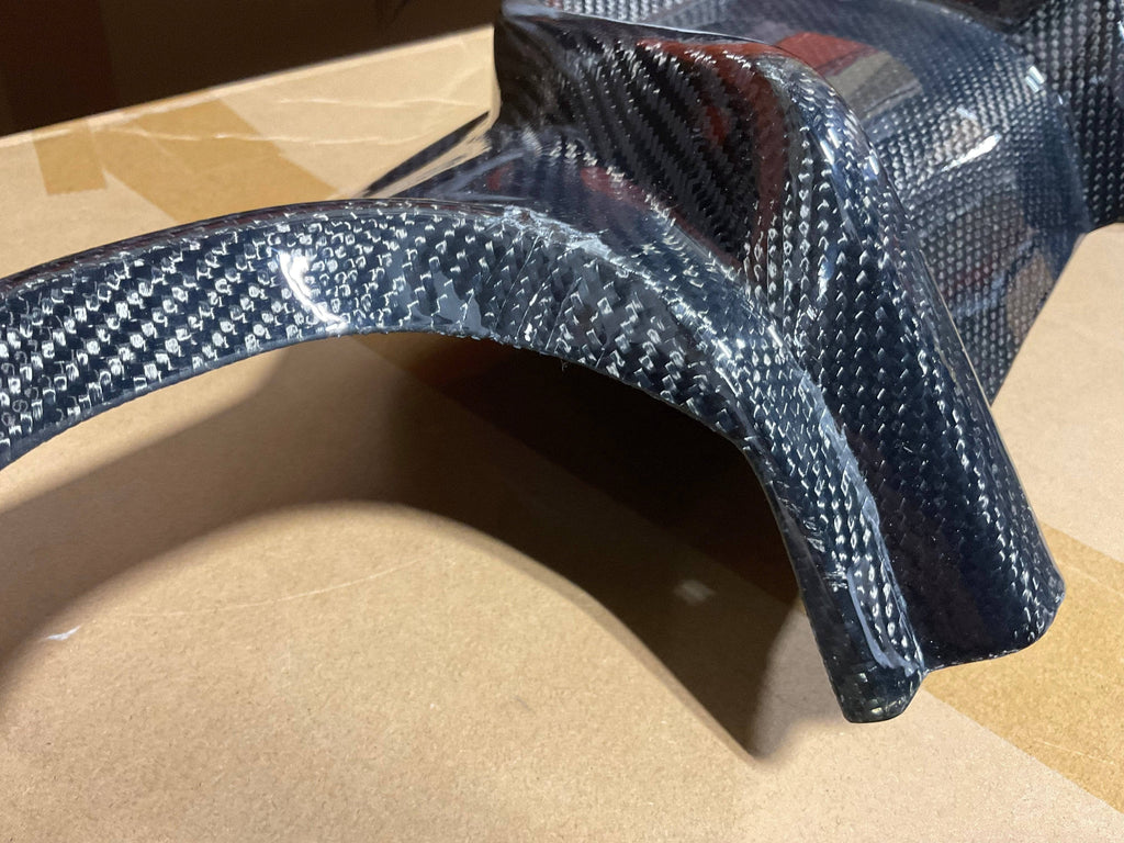 OPEN BOX - BMW F32 435i Quad Tip Carbon Fiber Diffuser with Brake Light (Cracked)