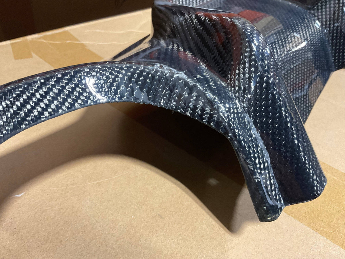 OPEN BOX - BMW F32 435i Quad Tip Carbon Fiber Diffuser with Brake Light (Cracked)