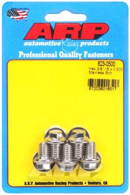 ARP 3/8-16 x 0.500 Hex SS Bolts (Set of 5)