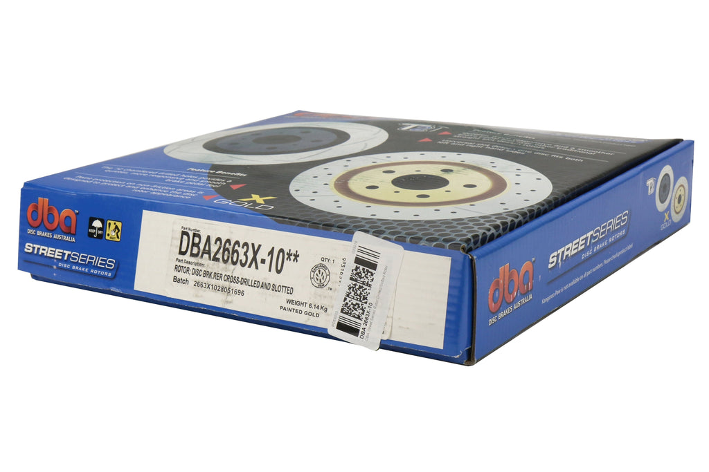 DBA Street Series Cross Drilled and Slotted Rear Rotors - 2013-2021 Scion FR-S / Subaru BRZ / Toyota 86