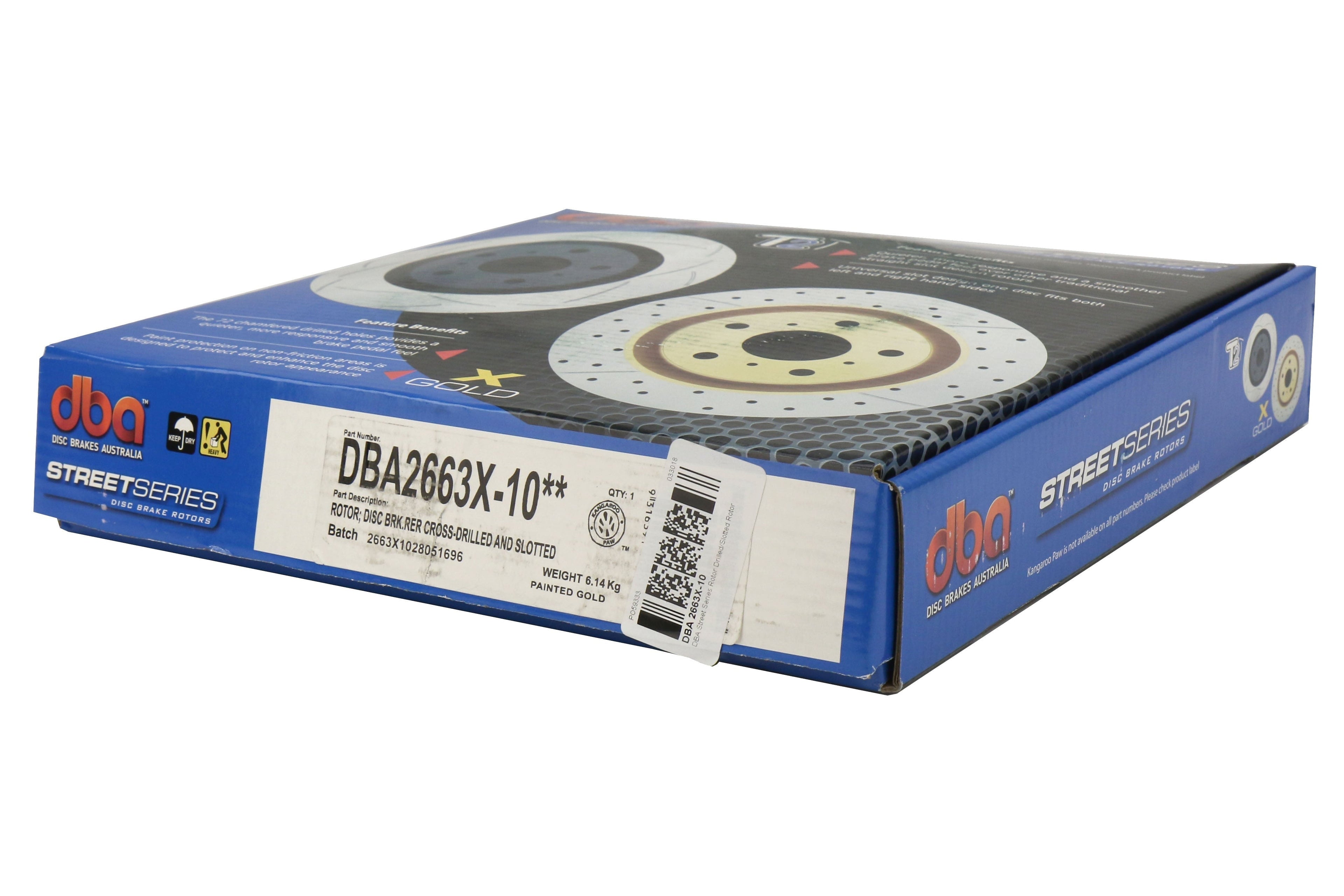DBA Street Series Cross Drilled and Slotted Rear Rotors - 2013-2021 Scion FR-S / Subaru BRZ / Toyota 86