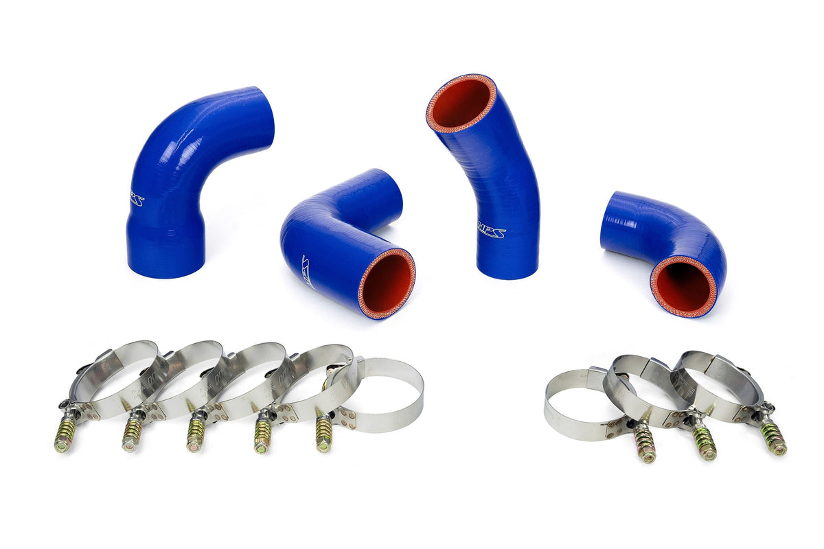 HPS Performance Silicone Transmission Oil Cooler Coolant Hose Kit, 2007-2016 Mack Trucks MP7 Engine replace OE Part # 85134464 , 21794125 , 21251570 , 21794132 , 21794129, Blue, 57-1722-BLUE