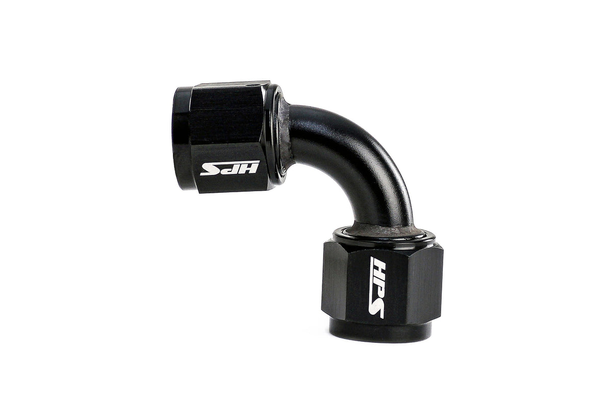 HPS Performance AN Female to Female Swivel Coupling Adapter, Aluminum, Black