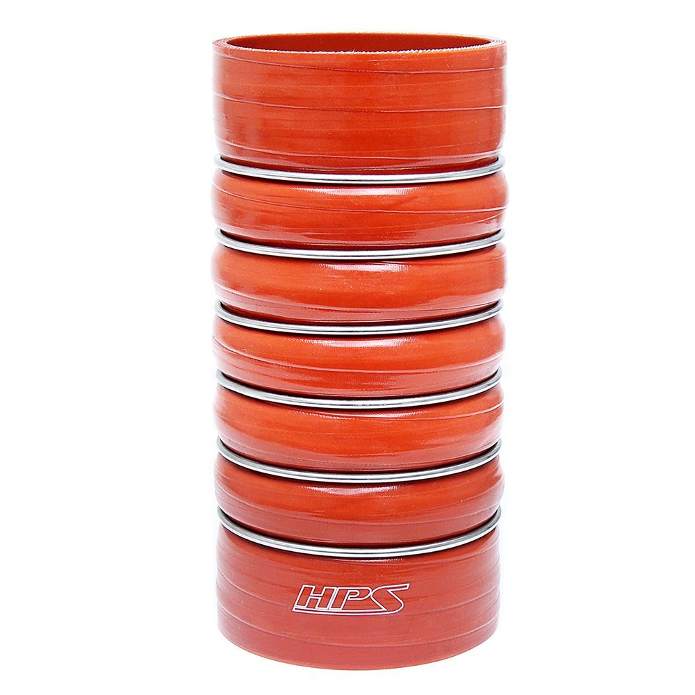 HPS 3-1/2" ID, Silicone Charge Air Cooler CAC Hose Double Hump Coupler Bellow Hot Side, Ultra High Temp 4-ply Aramid Reinforced