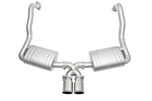 Porsche 981 Cayman / Boxster Performance Exhaust System Slash Cut Single Wall Tips