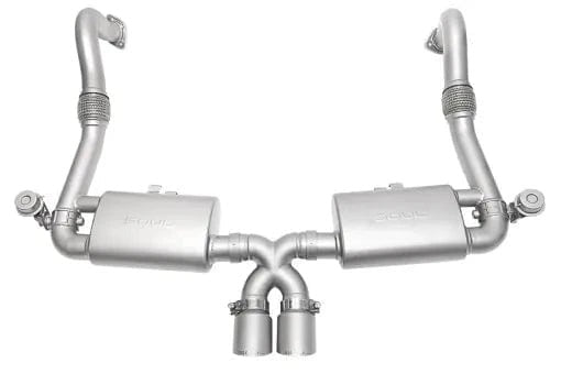 Porsche 718 Cayman / Boxster Valved Exhaust System -Slash Cut Single Wall Tips