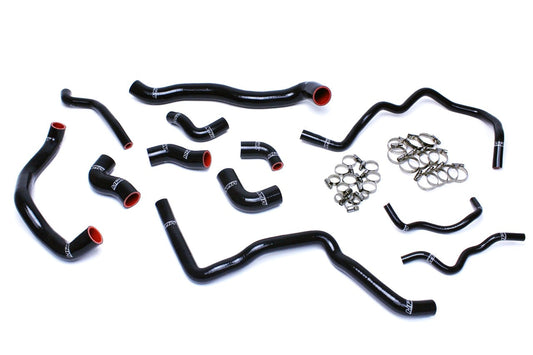 HPS Reinforced Black Silicone Radiator and Ancillary Hose Kit Coolant Volkswagen 06-08 Jetta 2.0T Turbo FSI Left Hand Drive