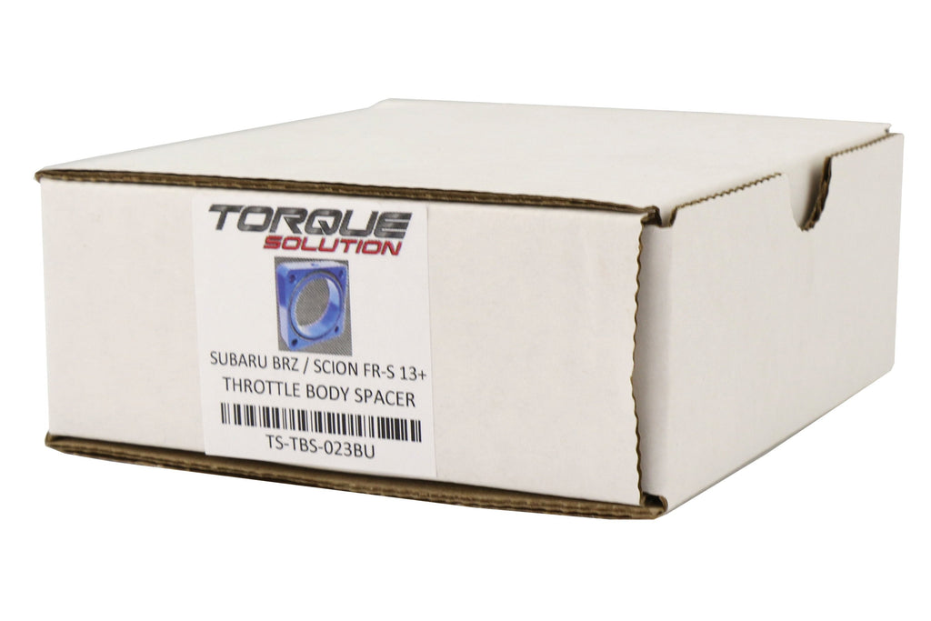 Torque Solution 19mm Throttle Body Spacer Blue - 2013-2021 Scion FR-S / Subaru BRZ / Toyota 86