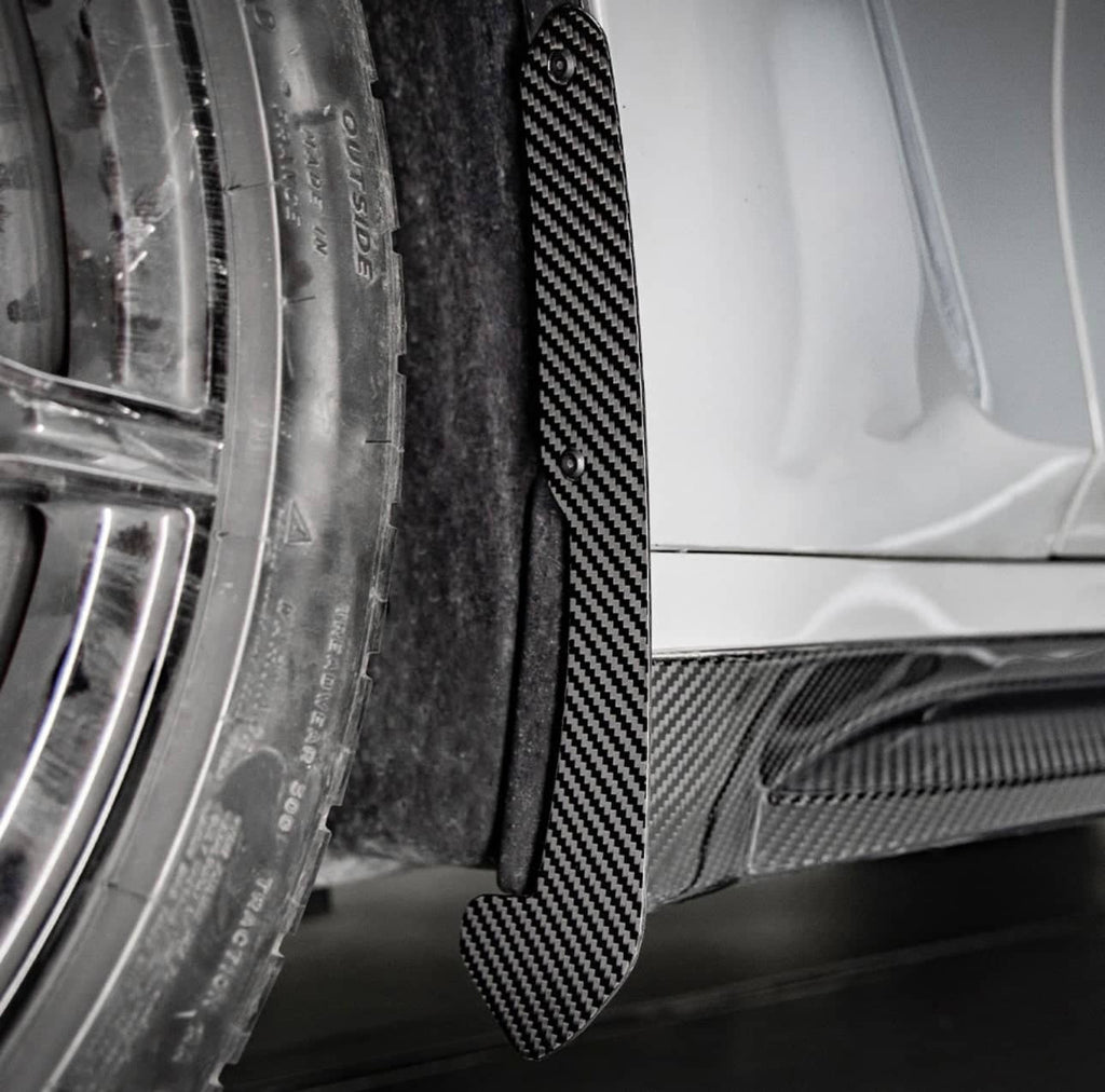 G8X SQ Dry Carbon Fiber Front Mud Flaps