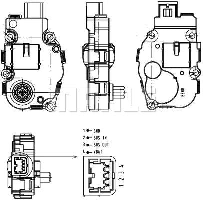 BMW F10 5-Series AC Actuator Motor for Air Temperature Mixing Flaps OEM 64119319037