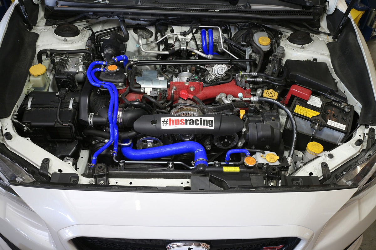 HPS Blue Reinforced Silicone Radiator + Heater Hose Kit Subaru 15-16 WRX STI 2.5L Turbo