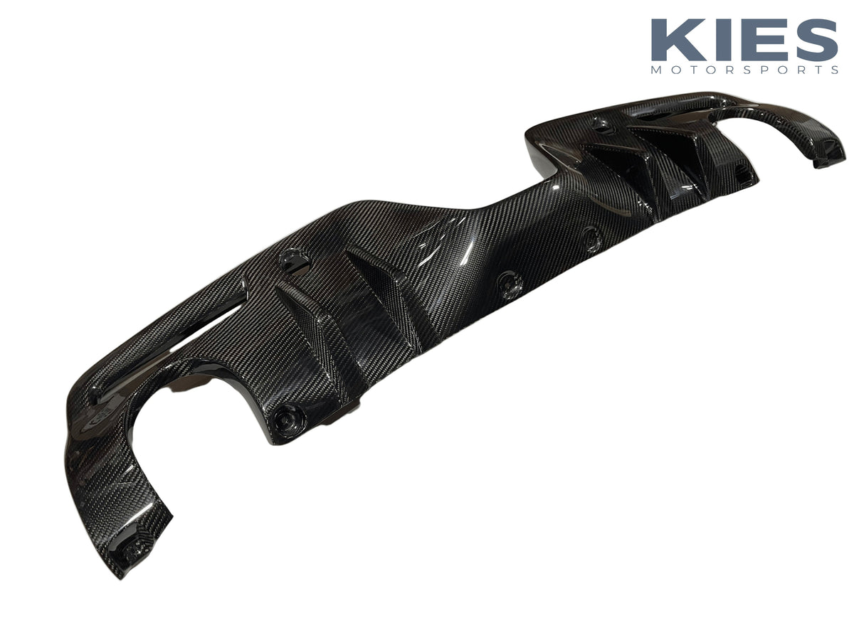 Kies 2019+ Toyota Supra (A90) 1-Piece Carbon Fiber Rear Diffuser