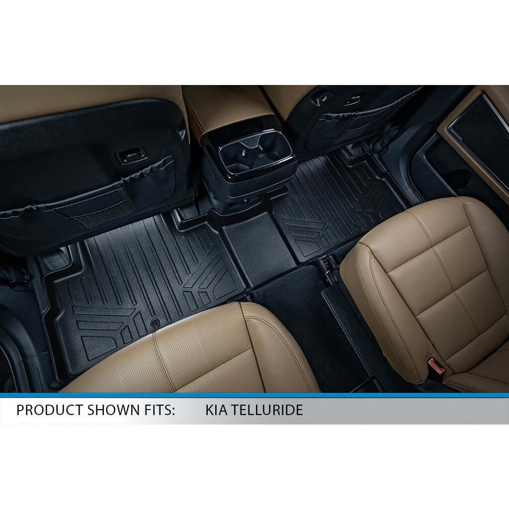 SMARTLINER Custom Fit Floor Liners For 2020-2025 Kia Telluride with 2nd Row Bucket Seats No Center Console and No In Between Coverage