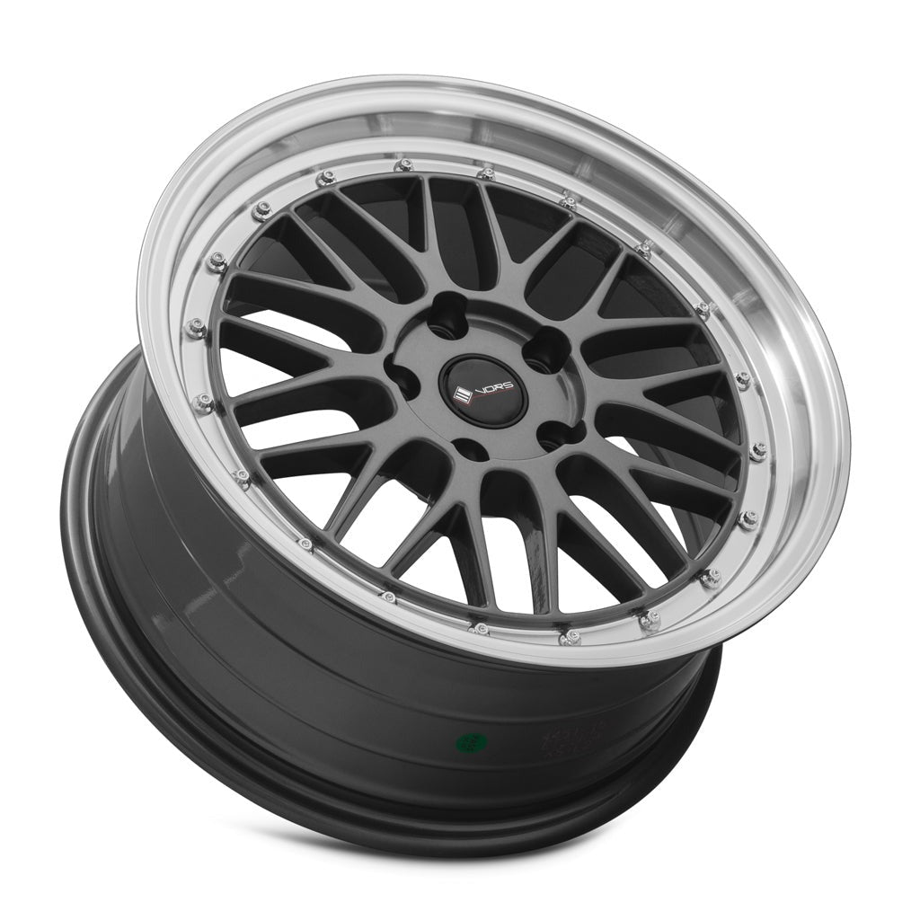 VORS VR8 17" 4x100 Hyper Black Machined Lip