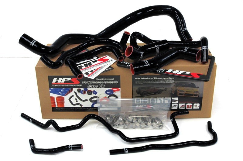 HPS Black Reinforced Silicone Radiator Hose Kit Coolant Volkswagen 99-06 Golf Mk4 1.8T Turbo Left Hand Drive