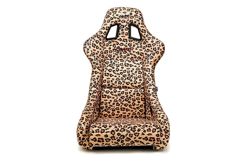 NRG Innovations FRP Bucket Seat Prisma Savage Edition - Brown Cheetah (Large) - Universal