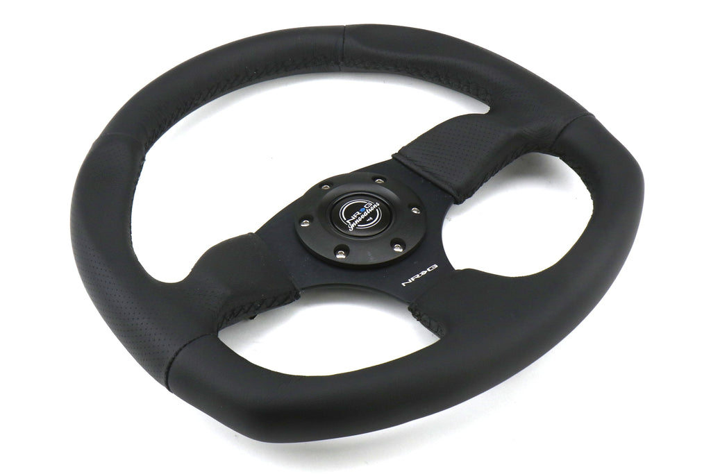 NRG 320mm Sport Leather Steering Wheel Oval - Universal