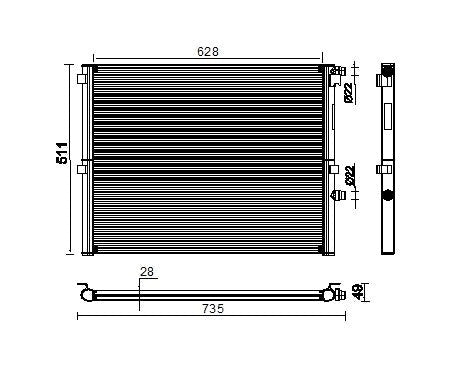 BMW G30 5-Series 530i & 540i Intercooler Cooling Radiator OEM 17118484638