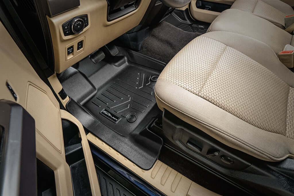 SmartCoverageTM Floor Liners For 2015-2026 Ford F-150 SuperCrew Cab (1st Row Bucket) (Vinyl)