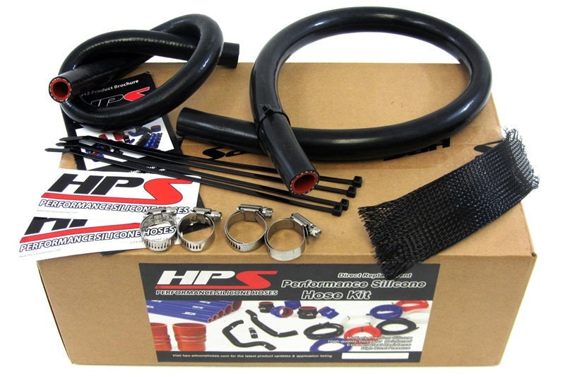 HPS Black Reinforced Silicone Heater Hose Kit Jeep 91-01 Cherokee XJ 4.0L