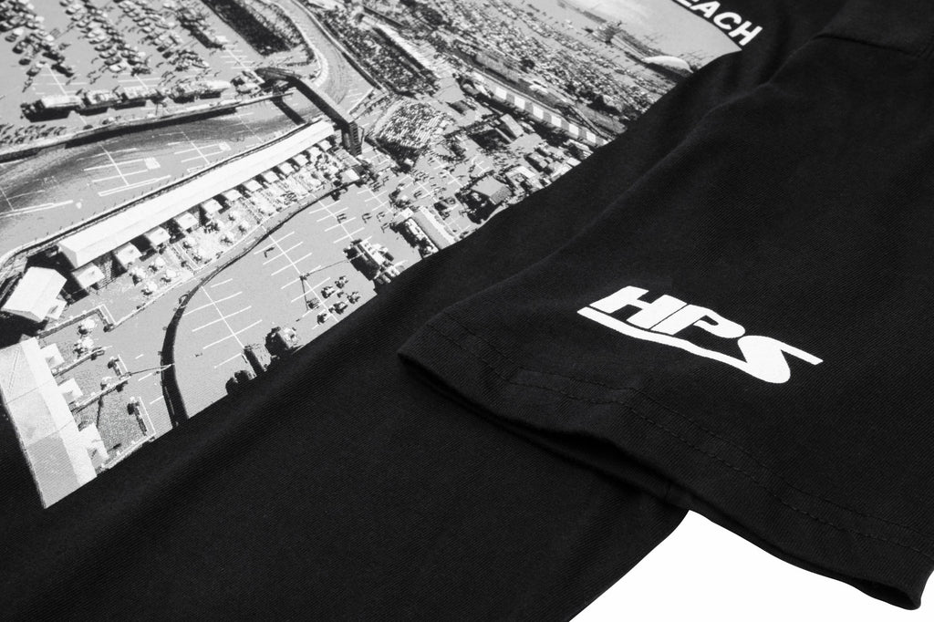 HPS Performance The Streets of Long Beach Aerial View T-Shirt, Black