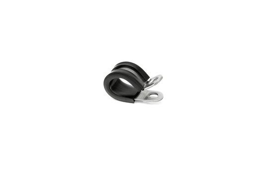 HPS Stainless Steel Cushion Loop Clamp for 3/16" (5mm) OD Tube, Wire and Hose, Black Rubber EPDM