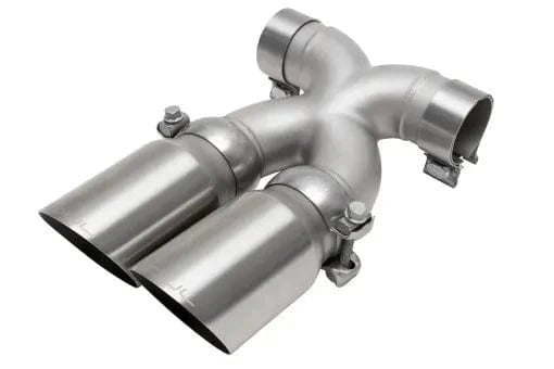 Porsche 987.2 / 981 Cayman / Boxster Bolt-On X-Pipe With Tips - Slash Cut Single Wall