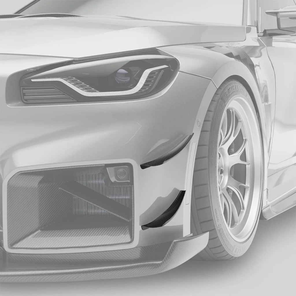 Revozport Carbon Fiber Front Bumper Canards for BMW G87 M2