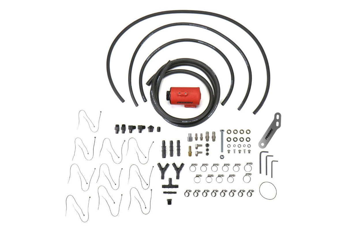 PERRIN Air Oil Separator (Red) - 2002-2014 Subaru WRX / 2004-2021 STI