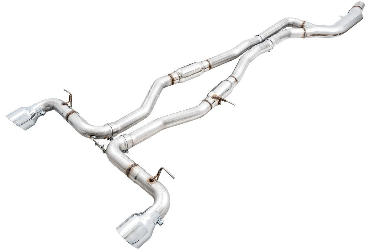 AWE Resonated Track Edition Exhaust (Chrome Silver Tips) - 2020-2024 Toyota GR Supra
